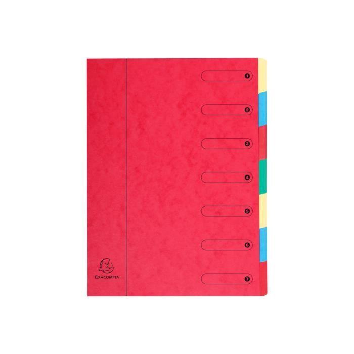 Exacompta nature future trieur 7 positions a4 à onglets couleurs assorties