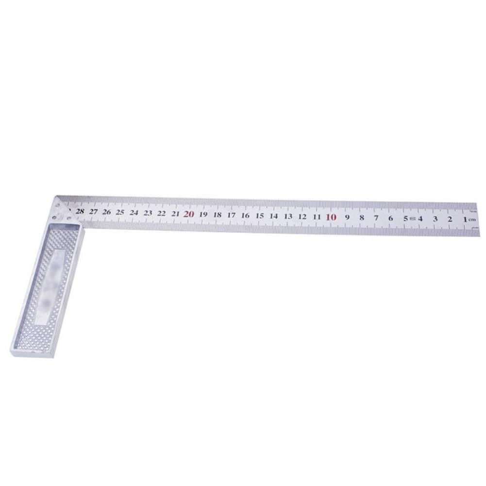 30cm Stainless Steel Right Angle Measuring Rule Tool Square Ruler 0-12 Inches Straight 90 Degree Angle Ruler Carpentry Measuring