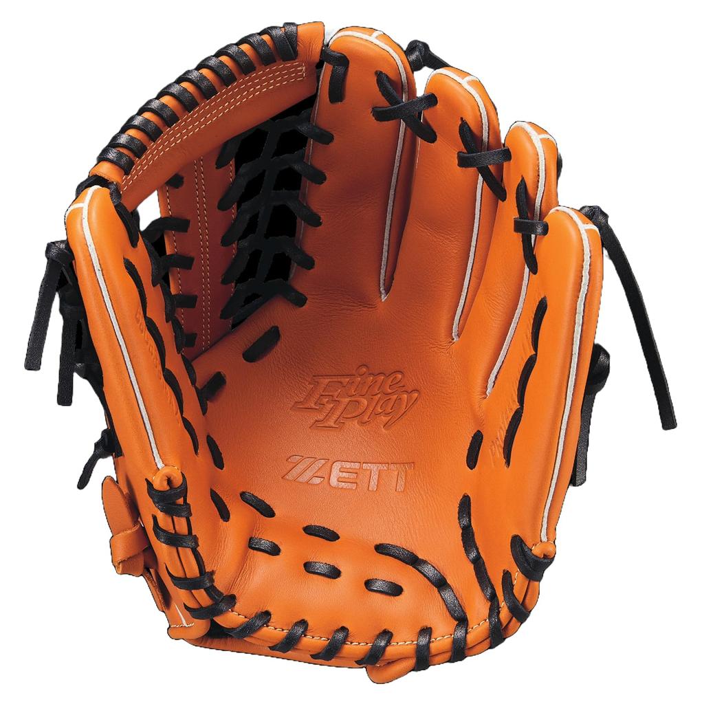 ZETT Fine Play Baseball and Softball Gold Brown x BSGB3910AZ All-Around Glove, Black, Right-Handed Throw,