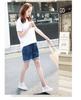 2024 Women's Genuine Leather Low-Top Autumn Sandals - Breathable, Thick-Soled, White Platform Shoes with Inner Height Boost.