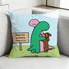 Green Dinosaur BrachioO Square DoubleSided printed Pillow Case Bedroom Bedside Pillow Sofa Cushion Cover Gift