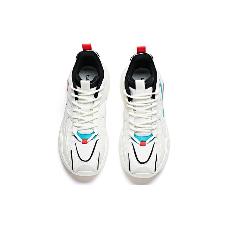 Anta All Over Victory Cushioning Slip Resistant Low Top Chunky Sneakers Men's White Blue 112018882-1