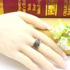 Retro Vintage Ring For Women Round Full Rhinestone Finger Rings Ethnic Wedding Jewelry Gift