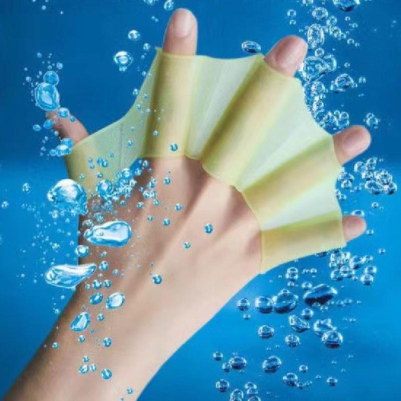 Silicone Webbed Gloves Swimming Training Equipment Pink Blue Yellow Gear Swim