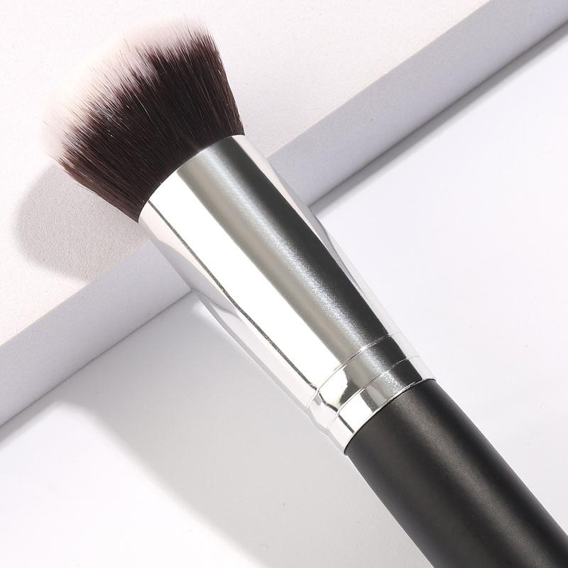 Single round head loose powder brush contour brush soft fiber hair makeup brush non-marking foundation brush beauty tool