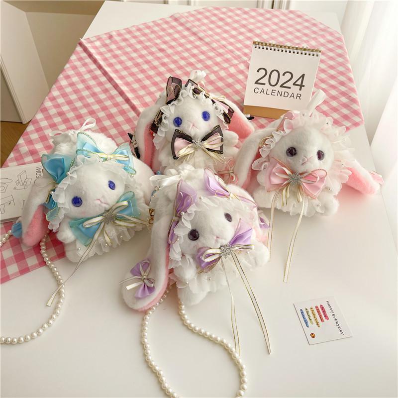 Japanese Cartoon Rabbit Bag Plush Bag Pendant Doll Girl Toy Messenger Bag Handbag Rabbit Doll