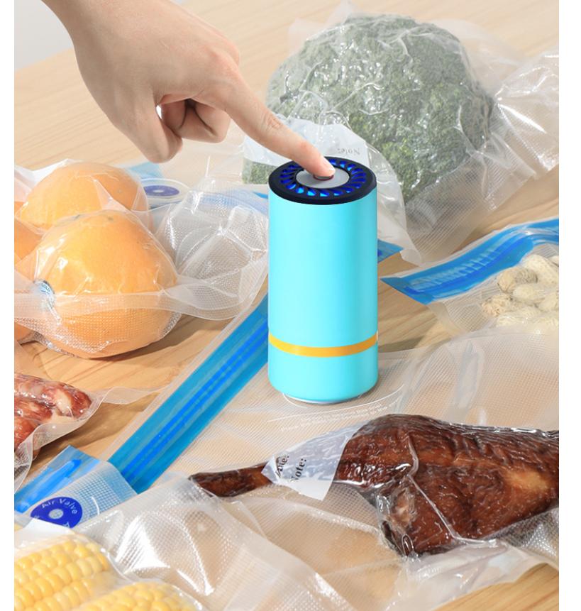 Mini Electric Air Pump Rechargeable for Food Fresh-Keeping Vacuum Sealed Bag Storage Bag Automatic Vacuum Compression Machine