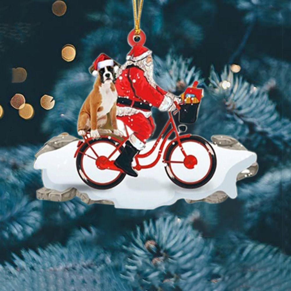 Cartoon Christmas Tree Santa Claus Pendant Decorative Dog Car Hanging Ornaments  Xmas