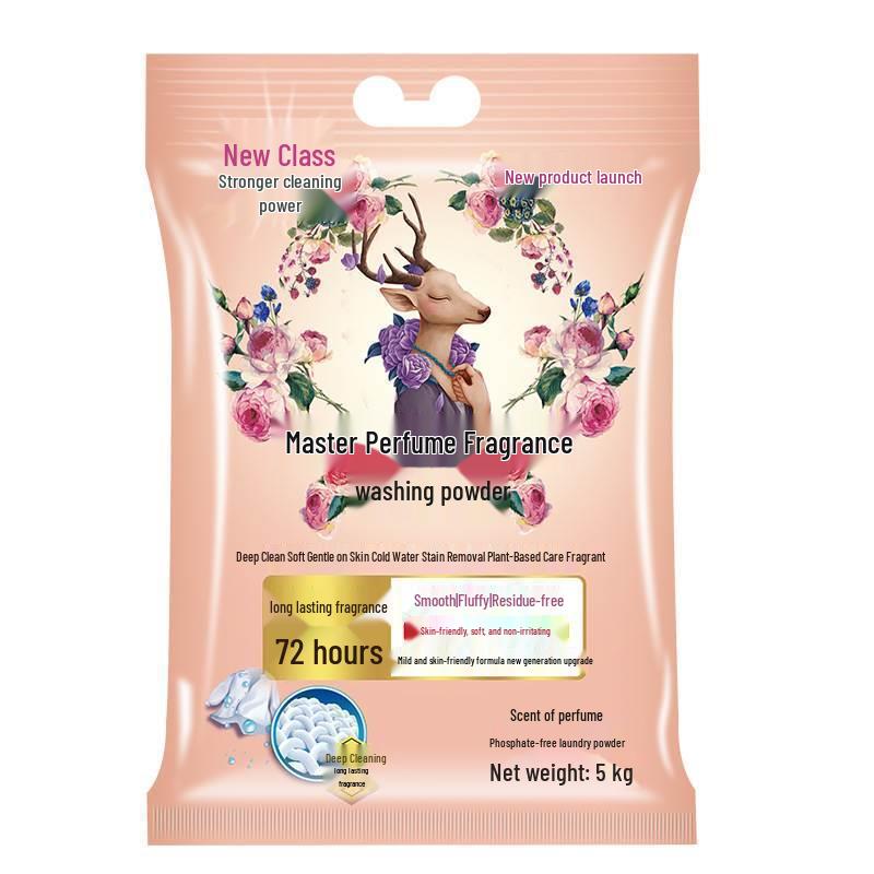 Master Perfume Fragrance Laundry Detergent Value Pack: Stain Removal, Long-Lasting Scent, Oil Removal, Large Household Soap Powder Bucket.