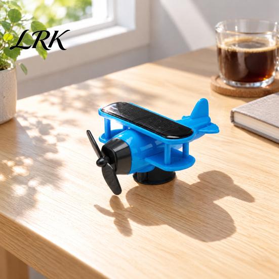 Dashboard Air Freshener Holder Solar Energy Rotating Plane, Creative Car Ornament Accessories with Light Sensor, Unique Automotive Interior