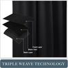 Full Shading and Sun Protection Blackout Curtains 1panel Solid Color Thicker Curtains Balckout Curtain Outdoor Curtains