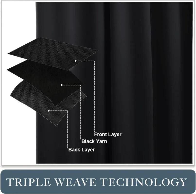 Full Shading and Sun Protection Blackout Curtains 1panel Solid Color Thicker Curtains Balckout Curtain Outdoor Curtains