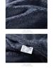 2024 Winter Men's Solid Color Quilted Stand Collar Cotton Jacket with Velvet Lining
