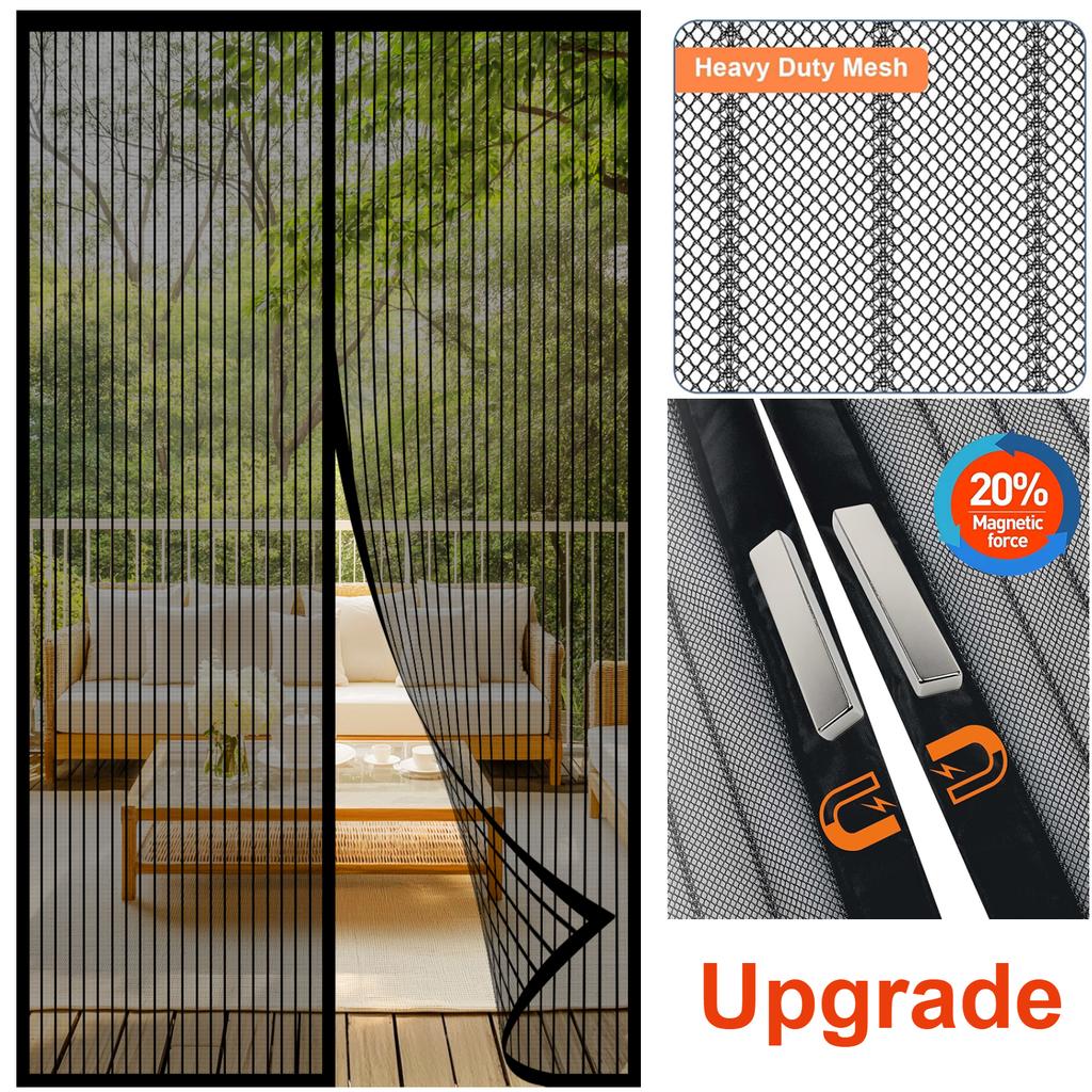 100x210CM Magnetic Door Screen Curtain Anti Mosquito Insect Fly Bug Net Auto Closing Easy to Install Bedroom Home Curtains