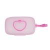 Portable Heart-Shaped Wet Wipes And Mask Storage Box With Snap Closure, Suitable For Children'S Travel.