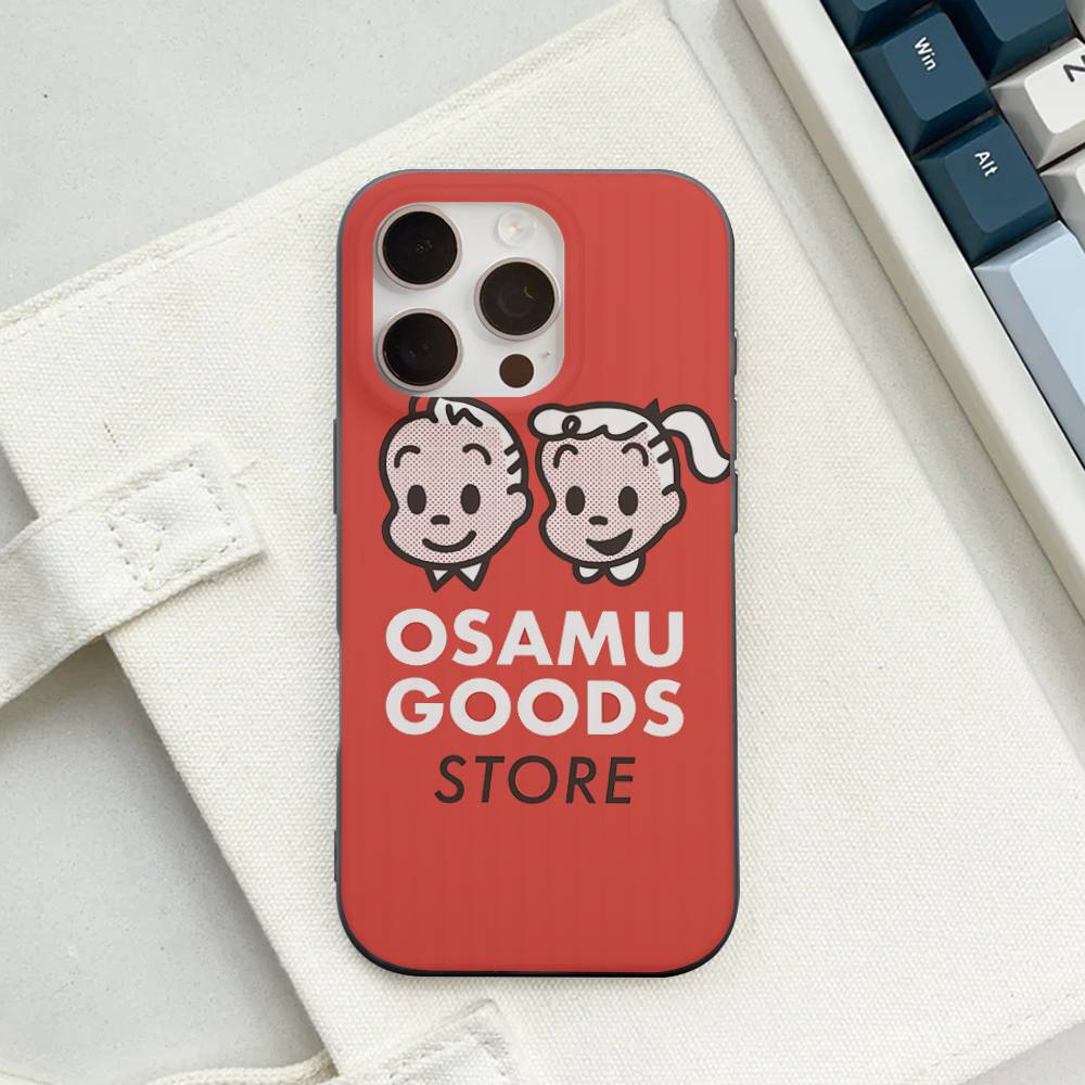 Fashion Osamu Goods Phone Case For IPhone 17 16 15 14 13 12 11 Pro Max Plus Corrugated Bumper Back Cover Shell