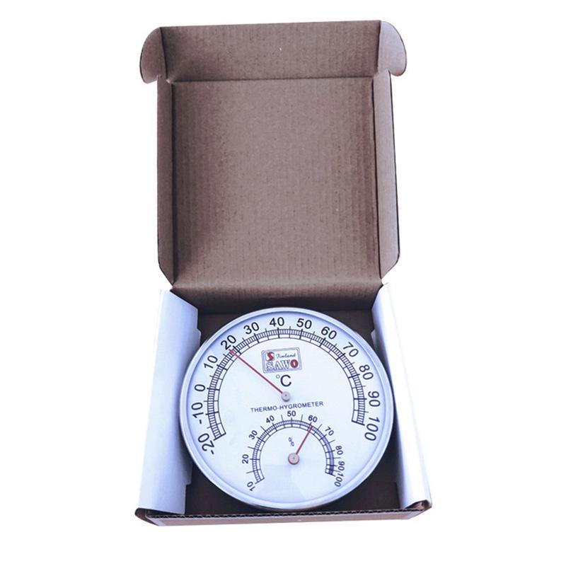 Exclusive Metal Thermohygrometer with Stand: Household Thermometer & Hygrometer for Sauna Room