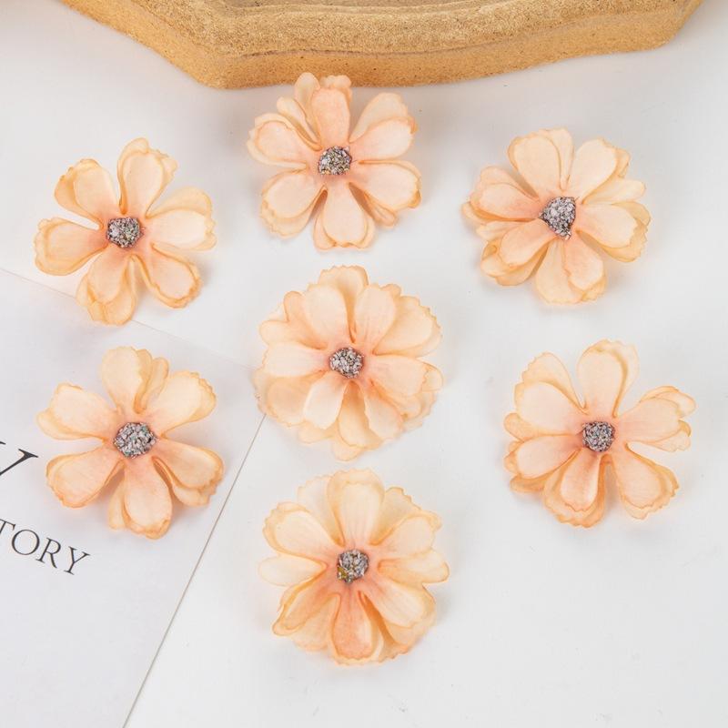 Simulation Star Language Flowers Diameter About 4.5cm Daisy Ethnic Headdress DIY Handmade Gift Box Candy Box Decorative Flowers Elegance Fake Flowers