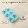 Carrot Shape Ice Cube Tray with Lid Carrot Shape 6-Cavity Food-Grade Silicone Mold for Whiskey Cocktails Easy-Release Leak-Proof Ice Cube Maker for