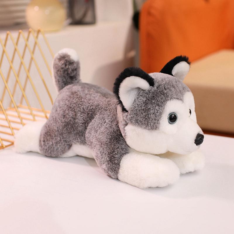 30cm Lovely Realistic Husky Beagle Bernese Mountain Dog Plush Toys Kawaii Imitation Fluffy Dog Stuffed Dolls Companion Toys