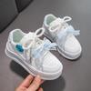 Milky Fufu Spring/Autumn Children's White Skate Shoes - Cute, Versatile, and Comfortable with Thick Soles