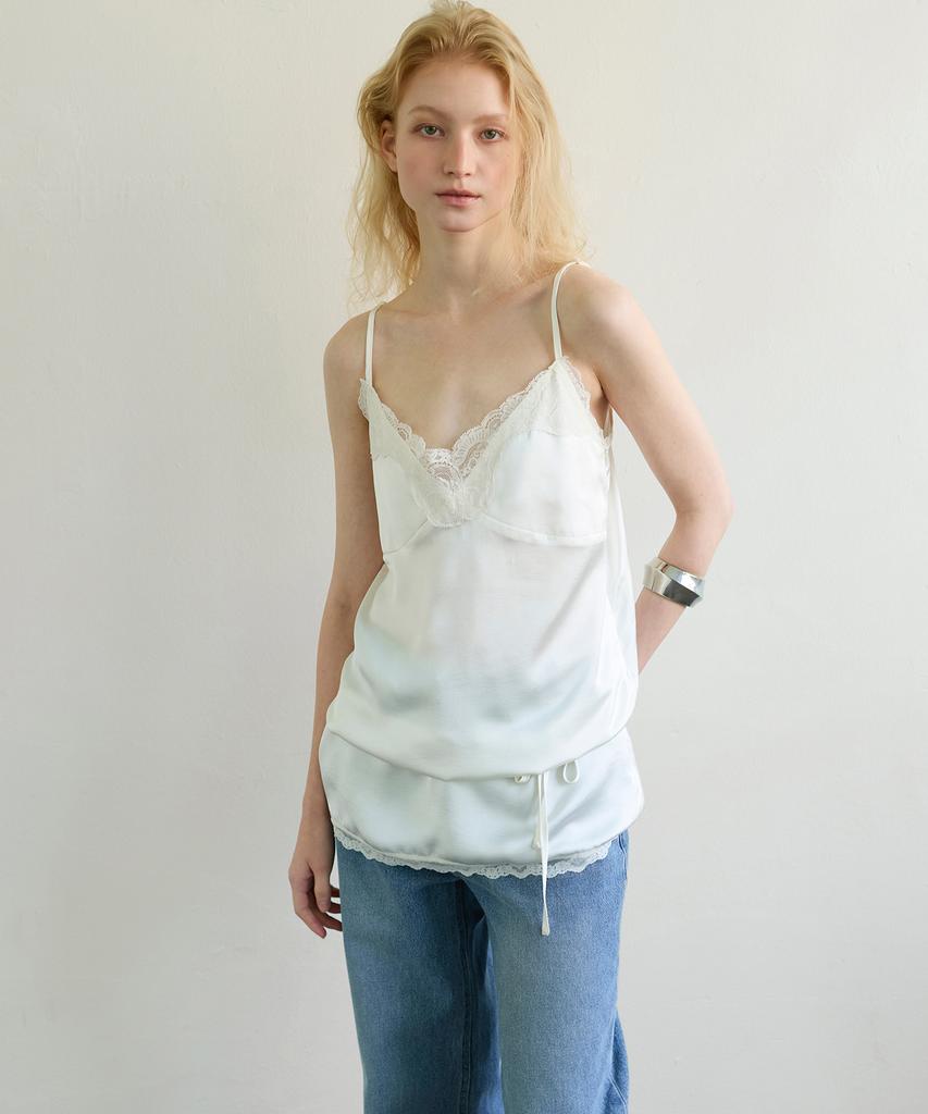 Aobteu Lace Slip Mini Dress - Ivory