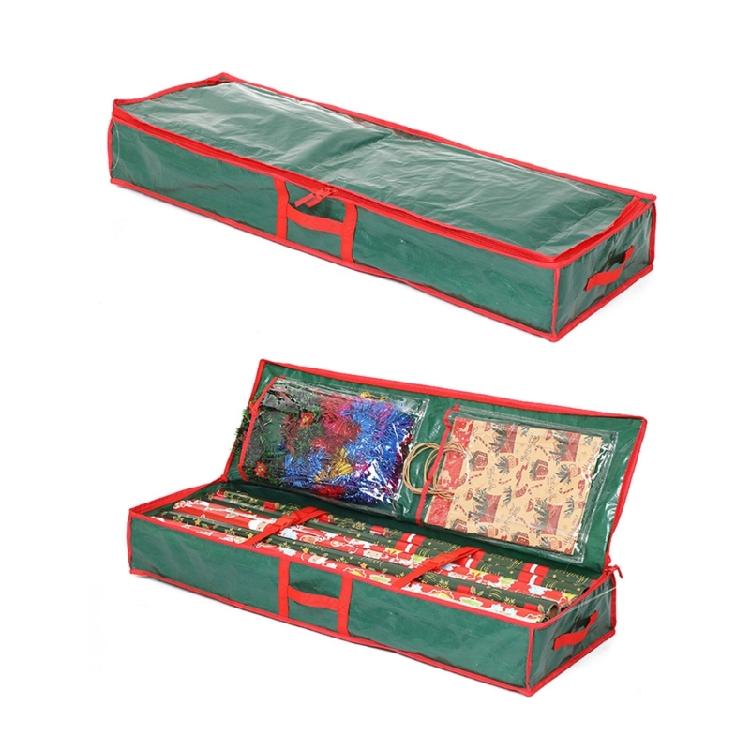 Portable Holiday Gift Wrap Storage Organizer Multi Functional Design Durable Fabric For Seasonal Craft Materials