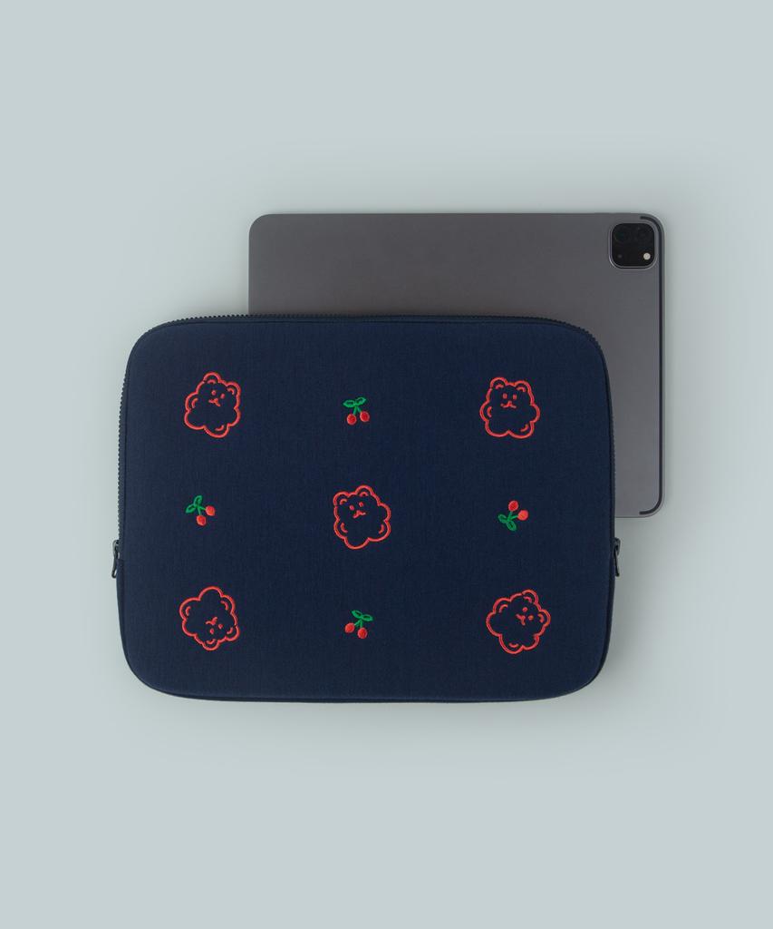 All New Frame Embroidered Pocket Laptop Pouch Cherry Jelly Bear (Ipad/13/14/15 Inch)