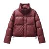 Women's Trendy 2024 Wash-Free PU Leather Down Jacket - Small, Thickened Short Style
