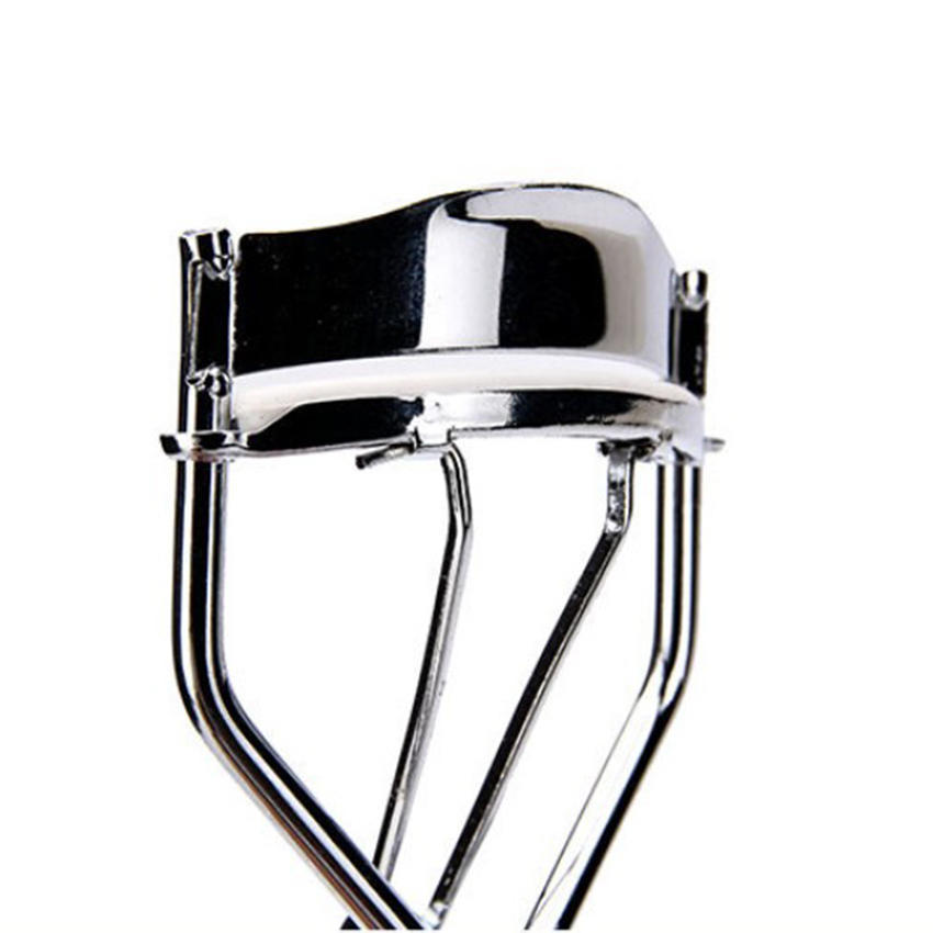 New Silver White Color Professional Portable 1pcs Woman Eyelashes Curler Clip with Handle Eyelash Cu