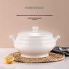 Double-Handled Ceramic Cantonese Stew Pot with Lid - Large Soup Bowl for Household or Hotel Use