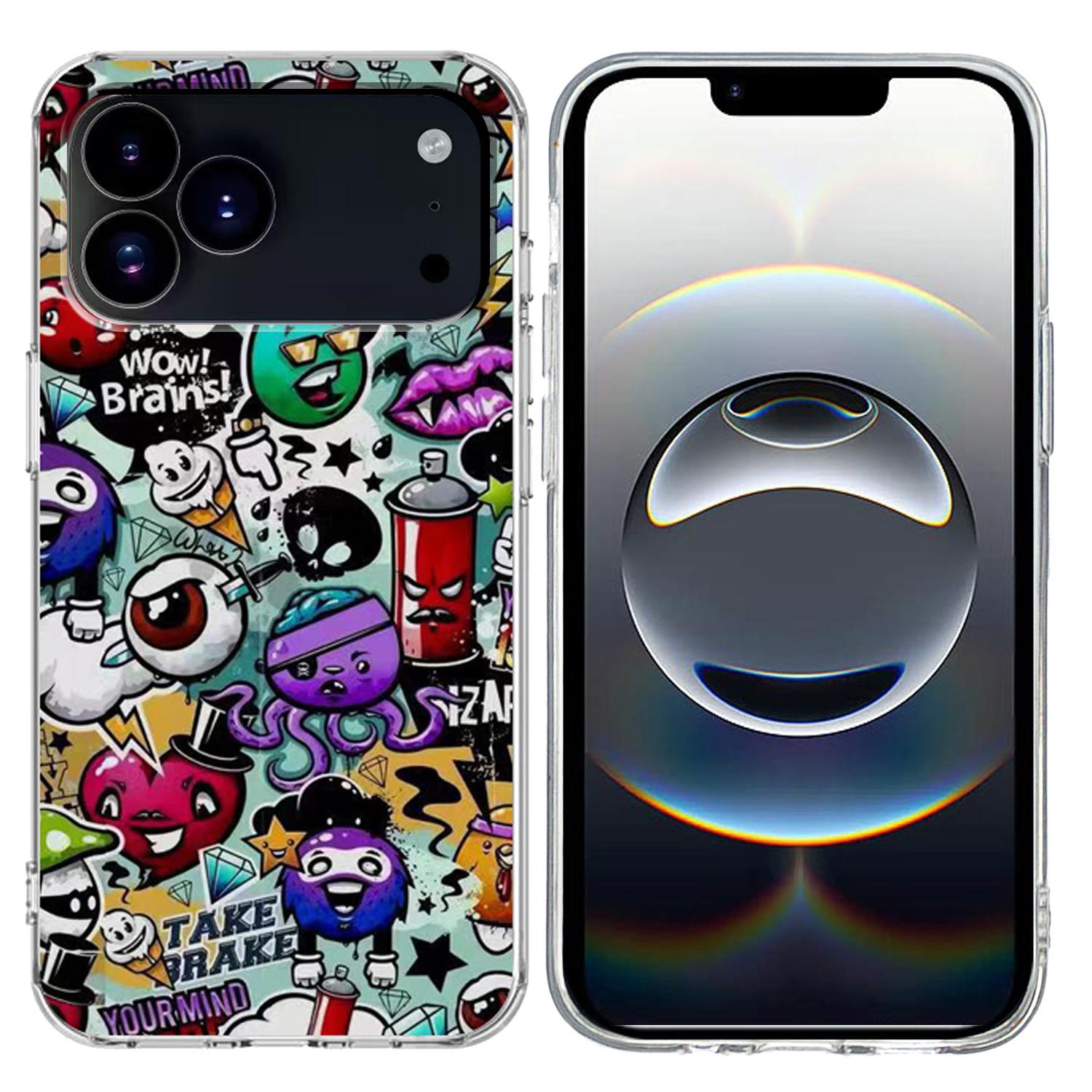 

Чехол для iPhone 17 Pro Max с печатью узора, задняя крышка из ТПУ для мобильного телефона Garbage