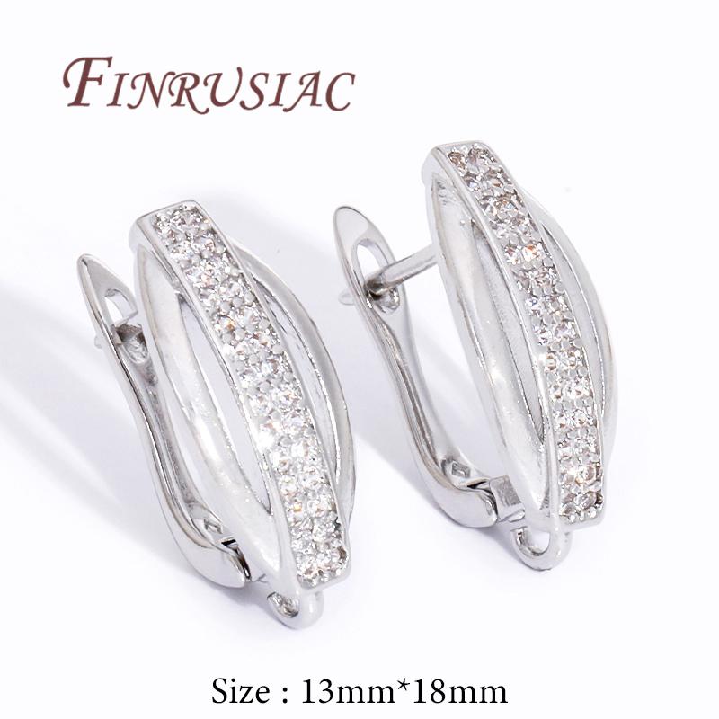 Аксессуары для сережек Позолоченные 18 карат Крючки для сережек Швензы Швензы-гвоздики Застежки для сережек, DIY Изготовление женских украшений 1 pair