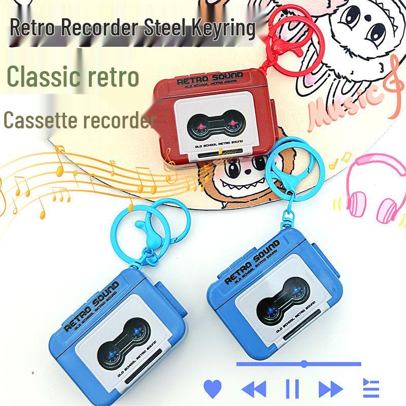 Retro Kassettenrekorder Walkman Schlüsselanhänger: Mini Musikplayer & Aufnahmegerät
