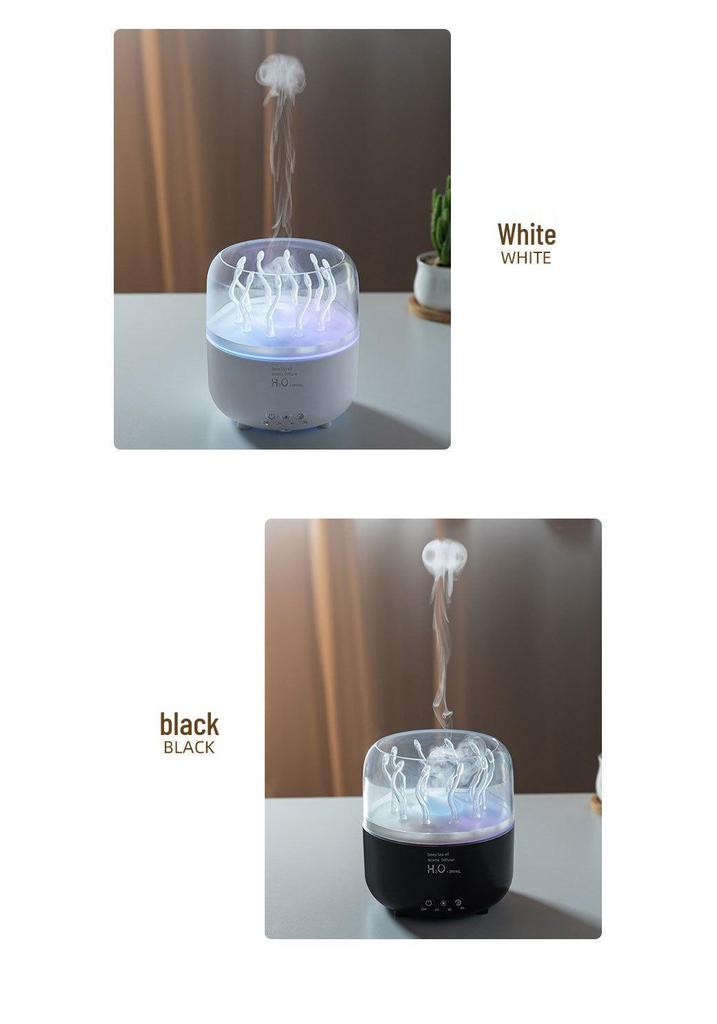 Kwallen Aroma Diffuser & Luchtbevochtiger - Etherische Olie Spray Lamp voor Slaapkamer Sfeer
