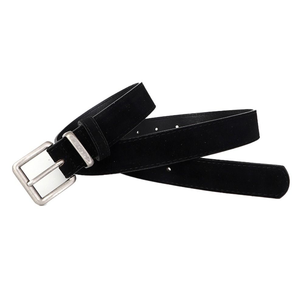 Alloy Buckle Suede Belt Faux Suede Decorative Belt Fashion Ladies Belt  Casual Outfit