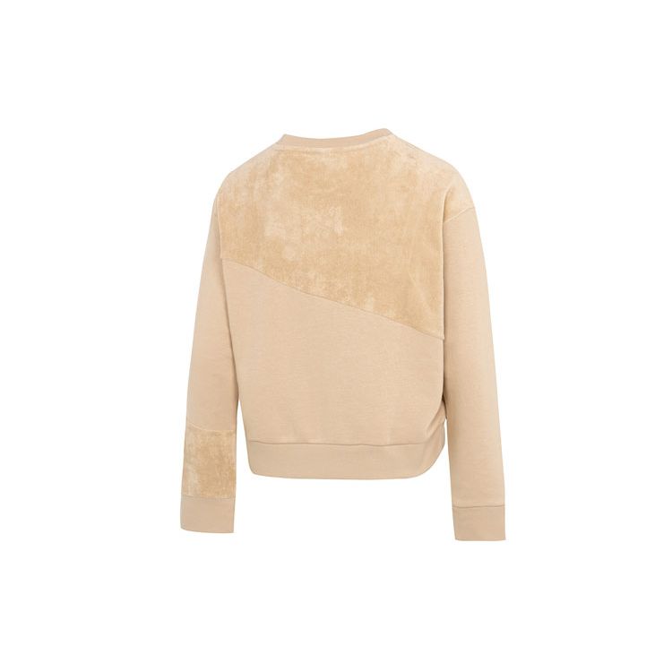 Adidas Neo Casual Round Neck Pullover Sweatshirt with Long Sleeves Women Sweatshirt Khaki HN2372