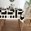 1pc geometric pattern polyester tablecloth, stylish and elegant, large-sized tablecloth for furniture decoration.PMJ