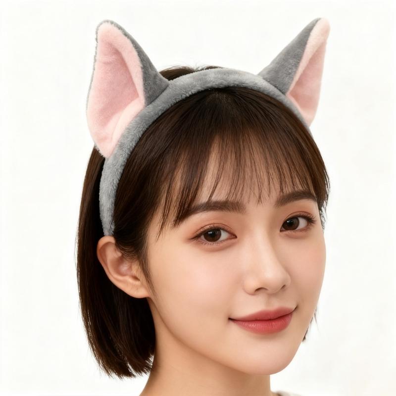 Cartoon Plush Hairband For Theme Park Parties Soft Elastic Furry Hairhoop Party Accessory Kids Adult Costume Decoration