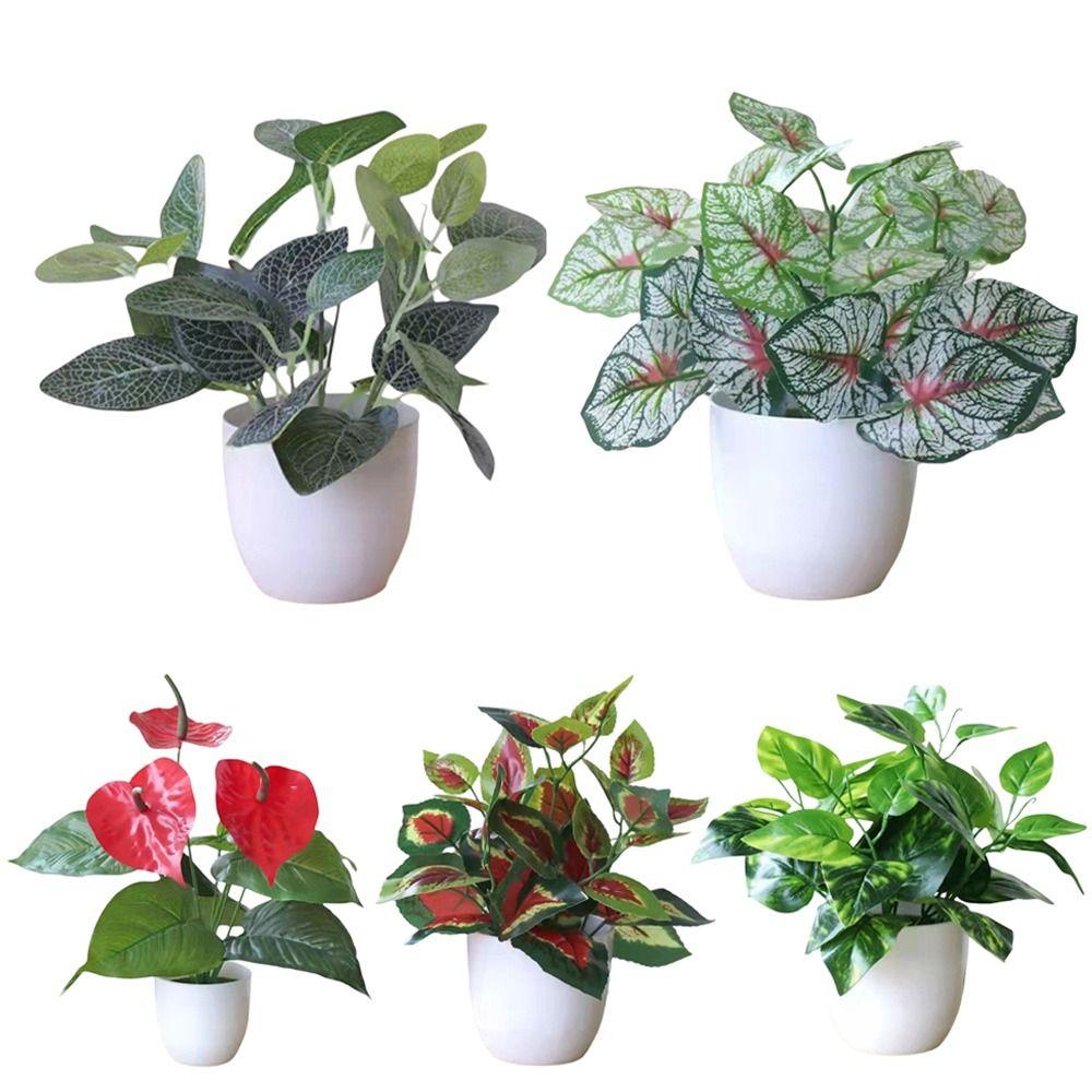 False Plants Artificial Flower Bonsai Simulated Tree Pot Plants Potted Ornaments Home Garden Decor