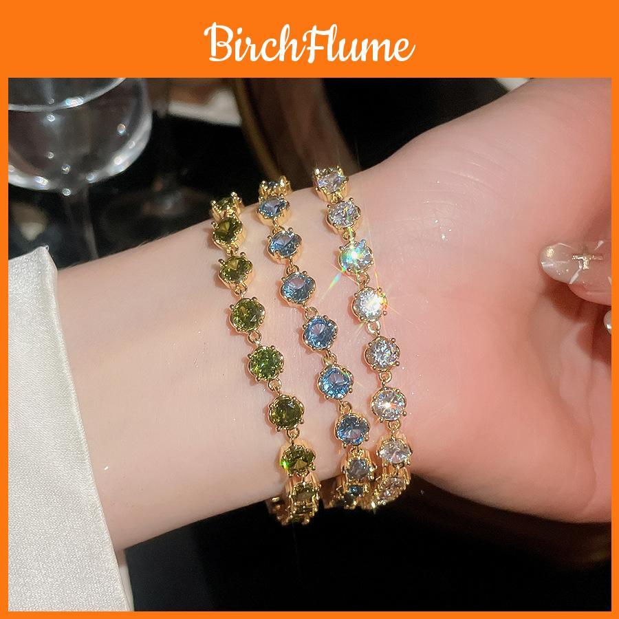 Fashion Geometric Zircon Gold Plated Bracelet For Women Gift Elegant Jewelry
