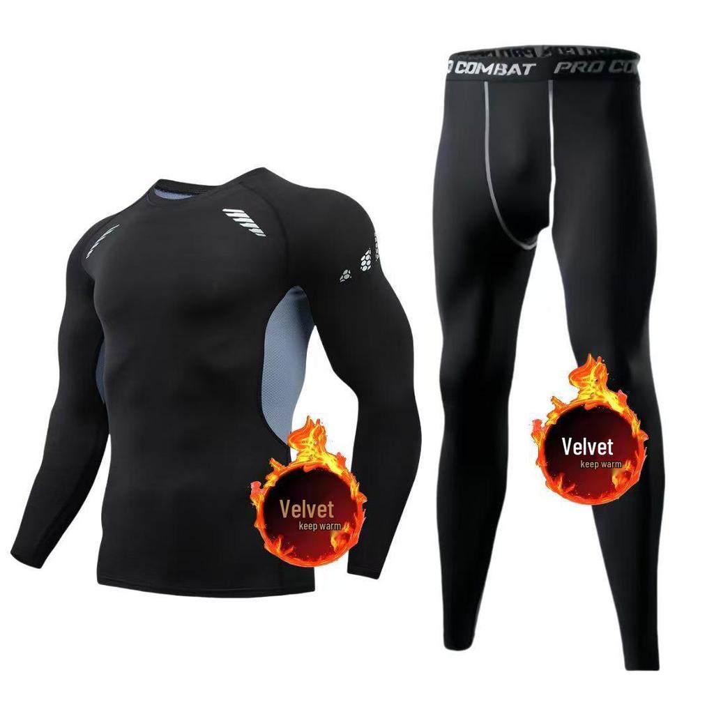 Men’s Seamless Fleece-Lined Compression Tracksuit