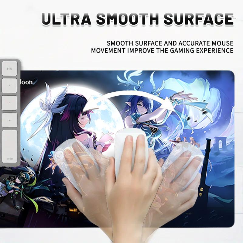 1Pc Fantasy World Adventure Gaming Mouse Pad Keyboard Desk Mat Non-slip Rubber Lock Edge Waterproof Computer Mousepad for Office Home Decor Es155