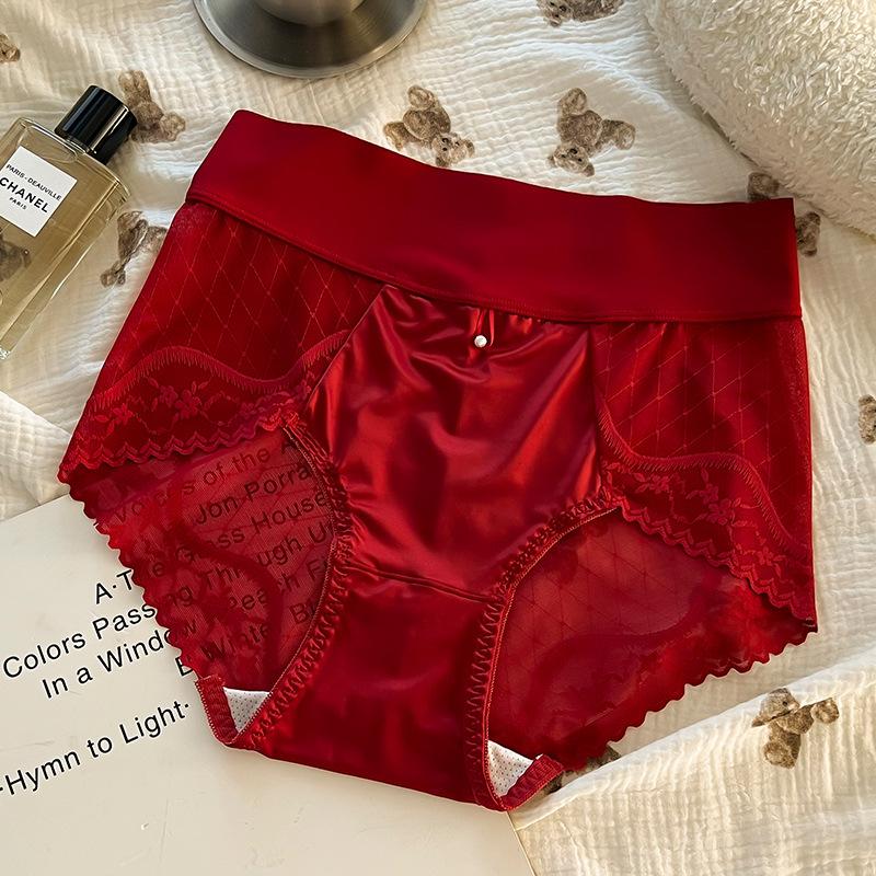 Übergröße Damen Spitzen High Fanny Pack mit Atmungsaktiven Hüften und Sexy Bauchweg Unterwäsche