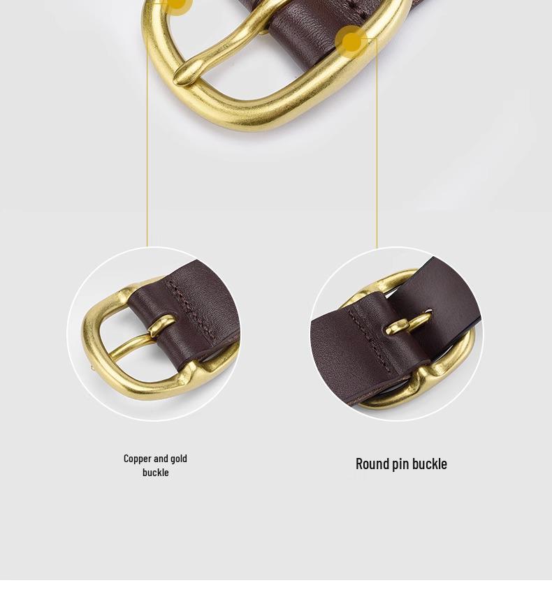 Women's Genuine Leather Pin Buckle Belt - 2026 Fashion for Jeans, Head Top Layer Cowhide
