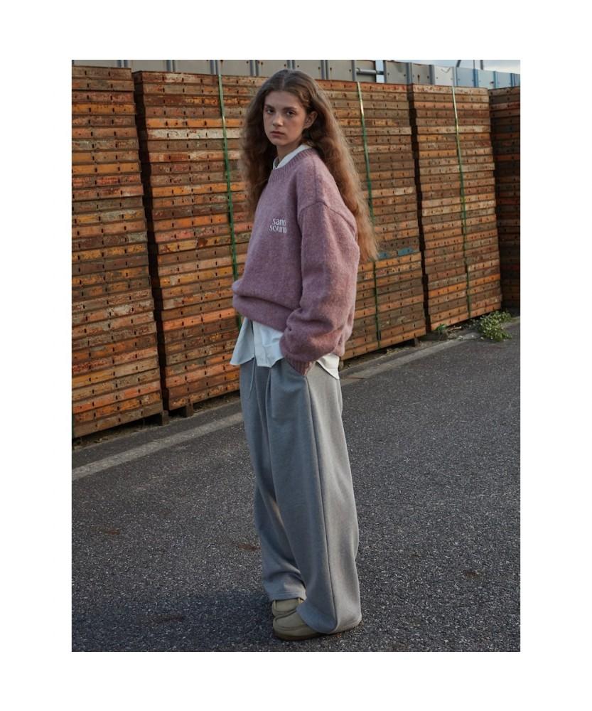 Saendeusaundeu (Unisex) Wide Training Pants Gray