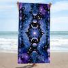 Celestial Moon Print Beach Towel, Large Soft Quick Dry Towel for Beach Camping Swimming
