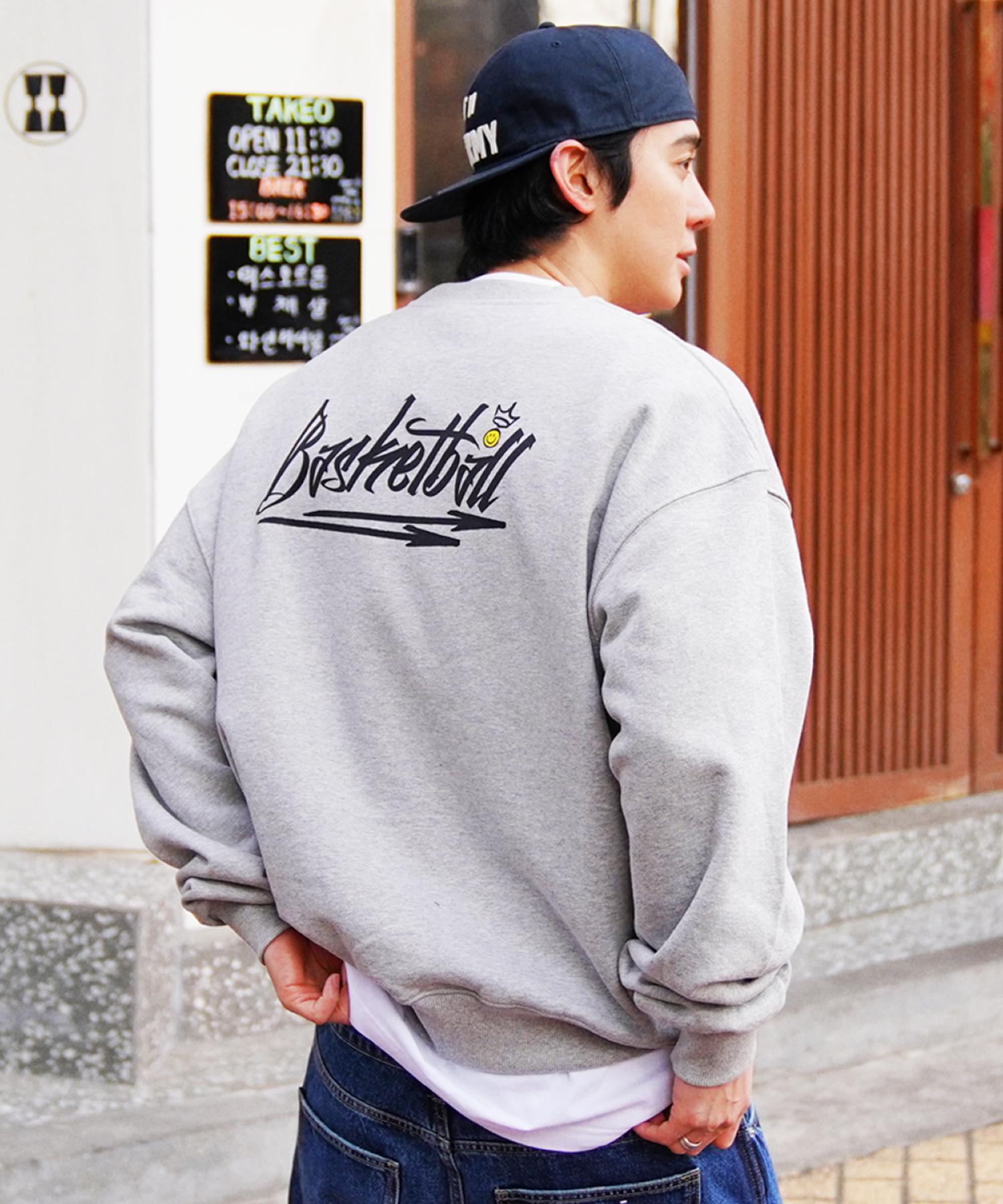 Cream Soda Lab Basketball Arc Big Logo Sweatshirt Gray M