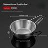 Korean Style Stainless Steel Bowl with Handle for Cooking, BBQ, Seasoning, Instant Noodles, Bibimbap, Cereal, and Outdoor Camping.