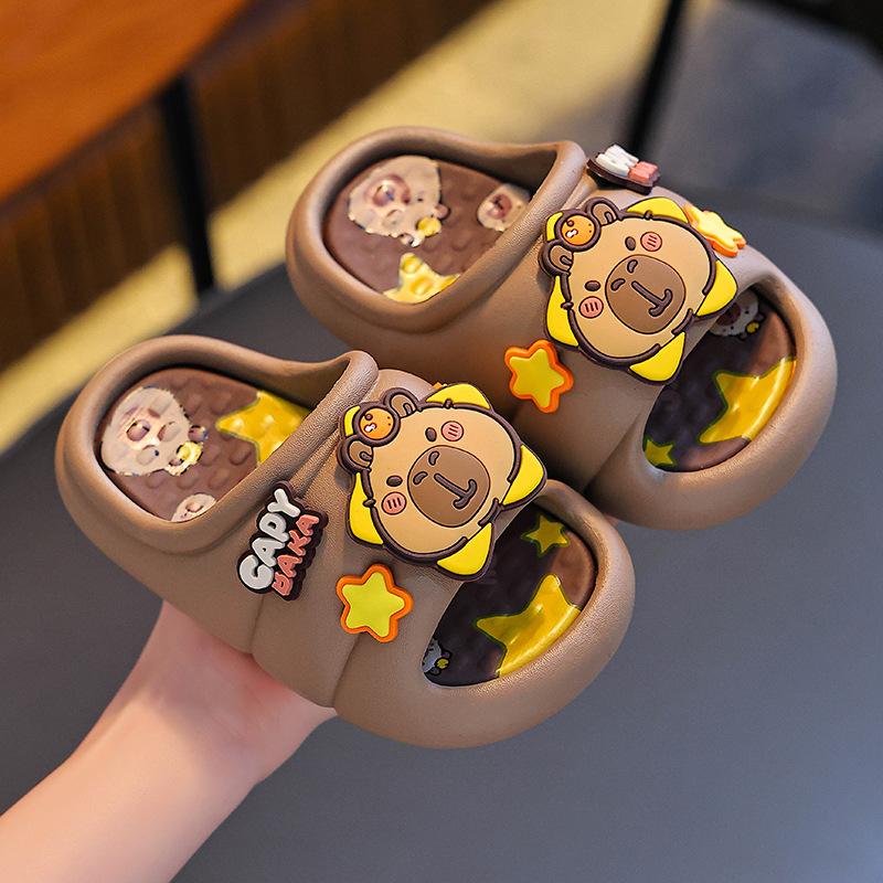 

Cartoon Shoes, Flip-flops for Men, Children and Girls - Non-slip Soft-soled and Breathable Shoes 28-29 сірий